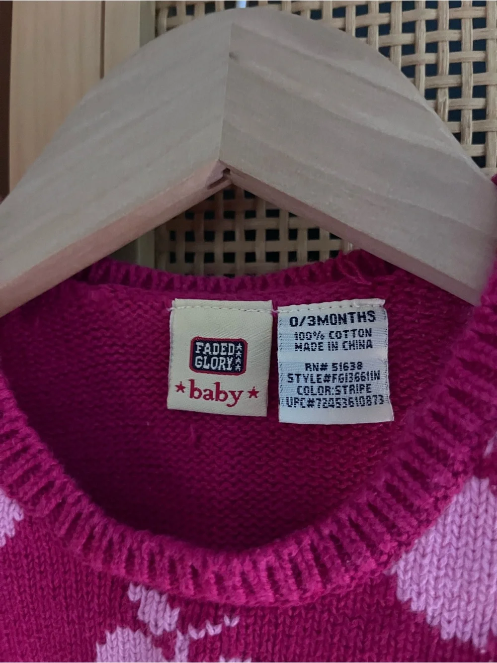 Faded Glory 0-3M Apple Knit Vest